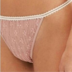 $4.99 SHIP Free People Gabriella Thong Panties in Pixie Nude